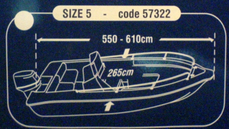 Pokrowiec na łódź 550~610 x 265cm Nr 5