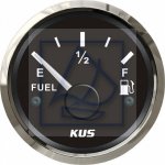 Wskaźnik poziomu paliwa  0-190 Ω KUS  czarny z ramką SS  